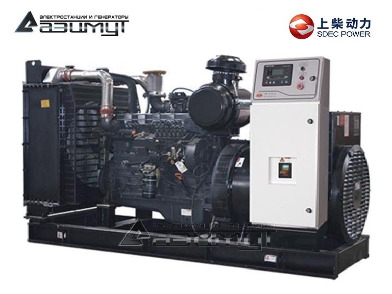 Дизель генератор 200 кВт SDEC АД-200С-Т400-1РМ5 открытый на раме