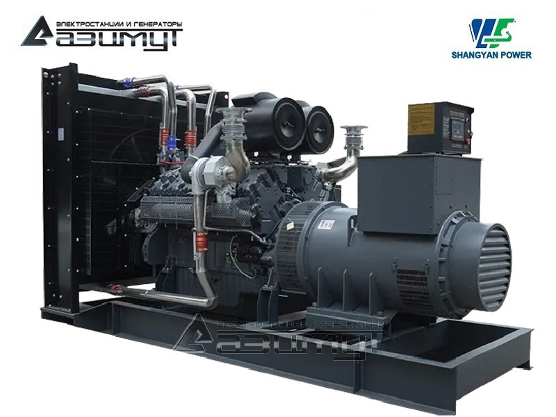 Дизельный генератор АД-500С-Т400-1РМ16 Shangyan мощностью 500 кВт открытого исполнения