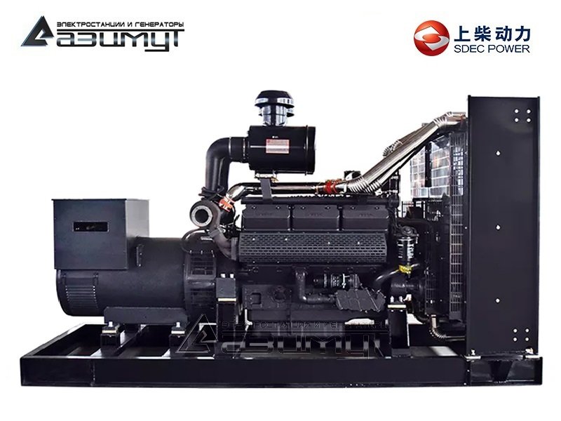 Дизельный генератор АД-550С-Т400-1РМ5 SDEC мощностью 550 кВт (380 В) открытого исполнения