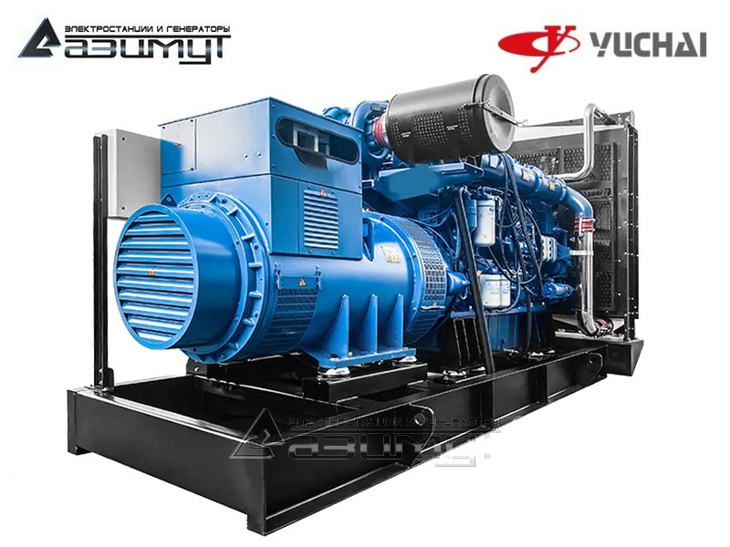Дизельный генератор АД-640С-Т400-1РМ26 Yuchai мощностью 640 кВт открытого исполнения