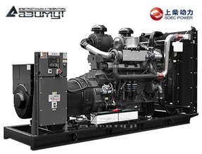 Дизельный генератор АД-630С-Т400-2РМ5 SDEC мощностью 630 кВт (380 В) открытого исполнения с автозапуском (АВР)