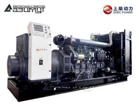 Дизельный генератор АД-720С-Т400-2РМ5 SDEC мощностью 720 кВт (380 В) открытого исполнения с автозапуском (АВР)