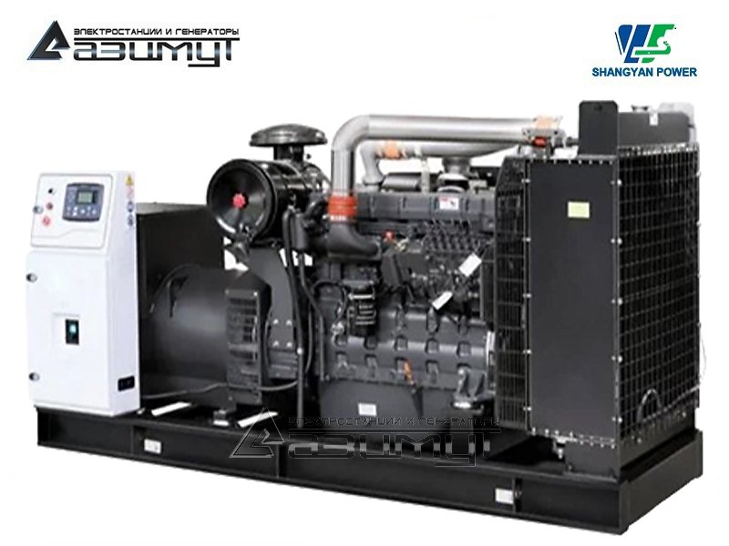 Дизельный генератор АД-300С-Т400-2РМ160 Shangyan мощностью 300 кВт открытого исполнения с автозапуском (АВР)